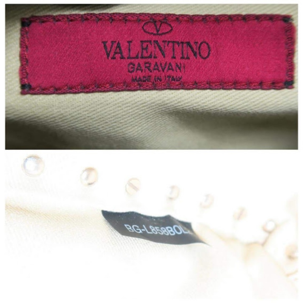 SOLD Valentino Rockstud Grey Leather Backpack - Picture 3 of 8
